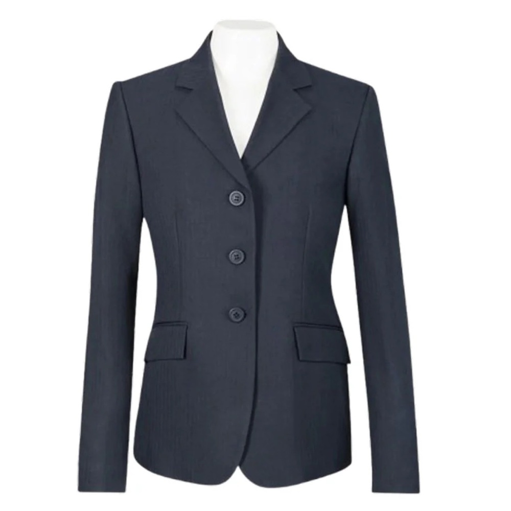RJ Classics Hampton Show Coat Navy Youth 14S Equestrian Riding Jacket 3 Button - Picture 2 of 10